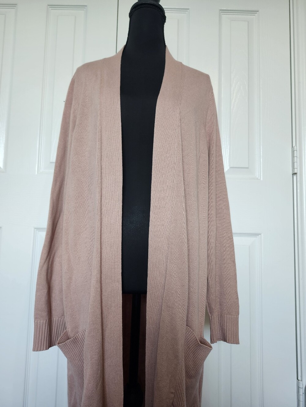 Torrid Size 1 Rose Pink Duster Long Sleeve No Button Cardigan With Pockets